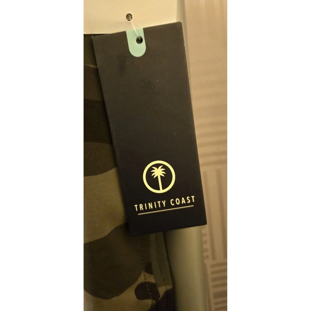Brand New Trinity Coast‎ 2XL Green Camo Swim Trunks UPF 50 Quick Dry Mesh Liner